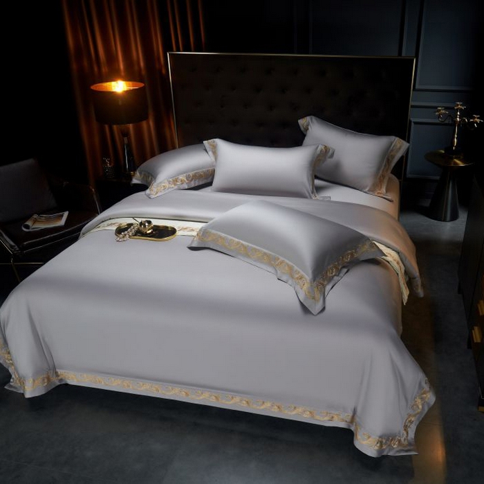 91家纺网 家纺一手货源 找家纺 （总）缔缦 2024新款定织新布种S140重磅刺绣四件套-罗莎