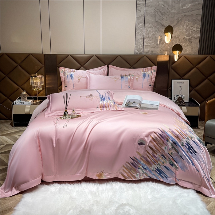 91家纺网 家纺一手货源 找家纺 （总）红番天家居馆 2025新款长绒棉系列四件套-爱情海