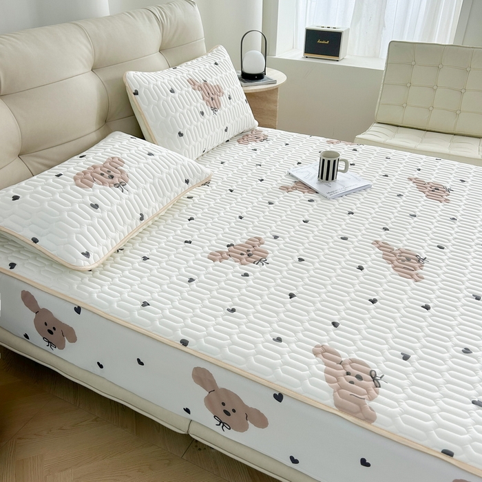 91家纺网 家纺一手货源 找家纺 LIFE.丽芙 2024年新品0.4乳胶凉席加厚床笠款三件套图片二 呆呆狗