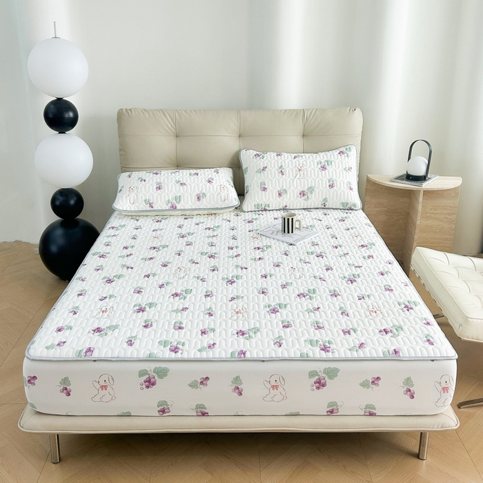 91家纺网 家纺一手货源 找家纺 LIFE.丽芙 2024年新品0.4乳胶凉席加厚床笠款三件套图片二 葡萄园