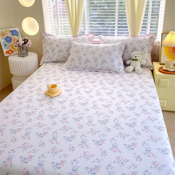 91家纺网 家纺一手货源 找家纺 宝齐莱家纺 2024新款13372全棉印花四件套单品系列-床单 绮丽