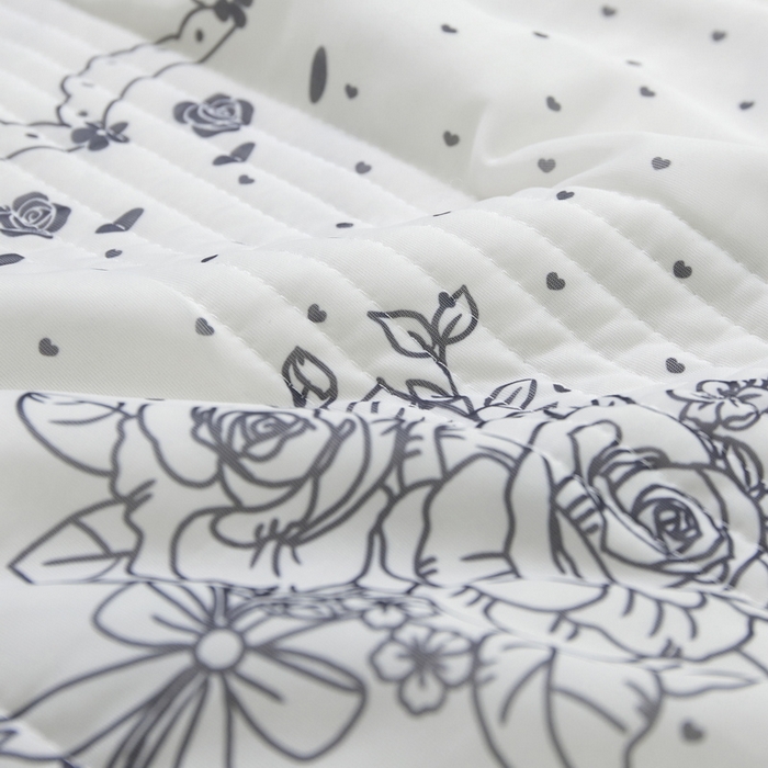 91家纺网 家纺一手货源 找家纺 LIFE.丽芙 2024年新品韩式风凉感丝夏被-跑量 浪漫庄园-黑