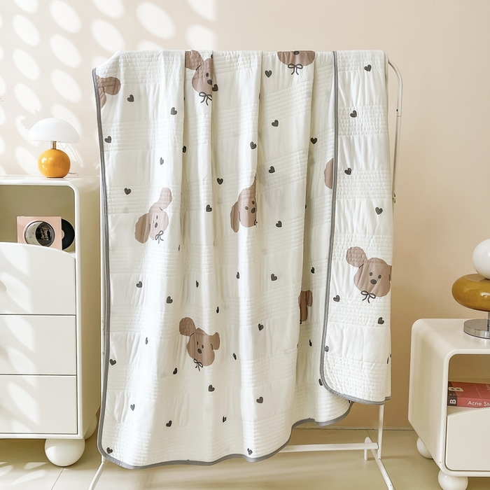 91家纺网 家纺一手货源 找家纺 LIFE.丽芙 2024年0.4乳胶凉席加厚条席款三件套＋凉感丝夏被可组合四件套图片二 呆呆狗