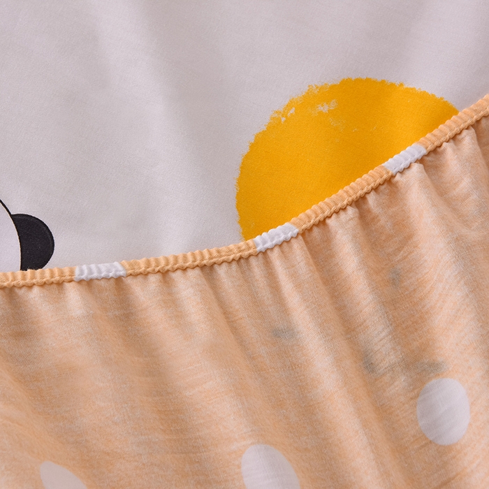 91家纺网 家纺一手货源 找家纺 床笠人家 2025新款全棉印花防水床笠防水隔尿透气印花防水床笠 波点熊猫