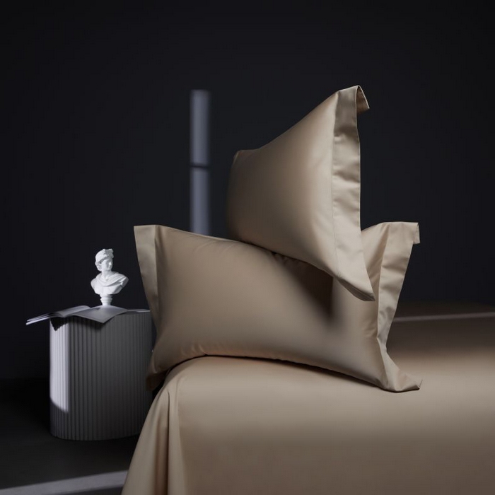 91家纺网 家纺一手货源 找家纺 2024新款定织新布种S120长绒棉四件套-黛西 卡其