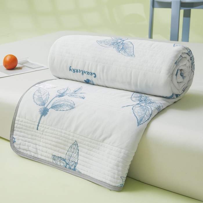 91家纺网 家纺一手货源 找家纺 LIFE.丽芙 2024年新品韩式风凉感丝夏被-跑量 花涧