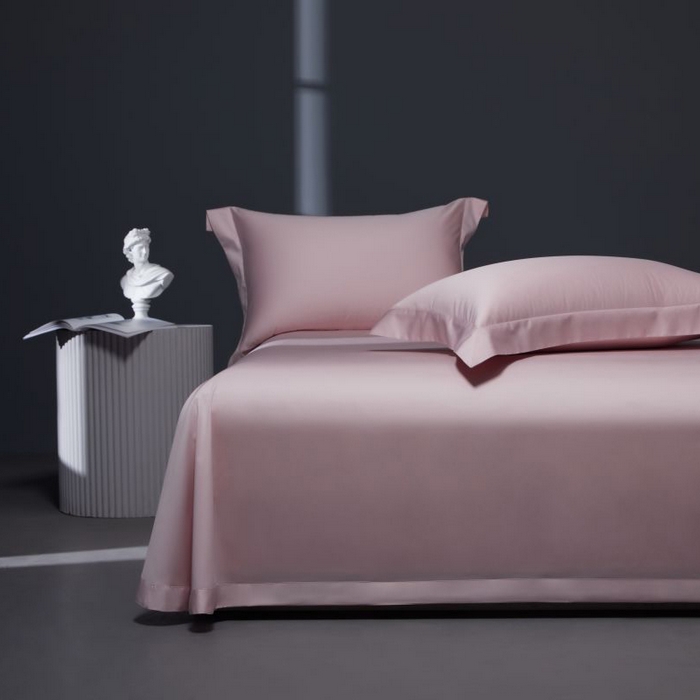 91家纺网 家纺一手货源 找家纺 2024新款定织新布种S120长绒棉四件套-黛西 粉