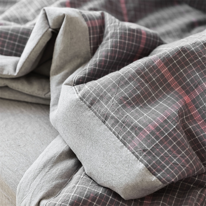 91家纺网 家纺一手货源 找家纺 【直播爆款】24新品A类抗菌全棉色织水洗棉夏被四件套夏凉被空调被-广岛-灰