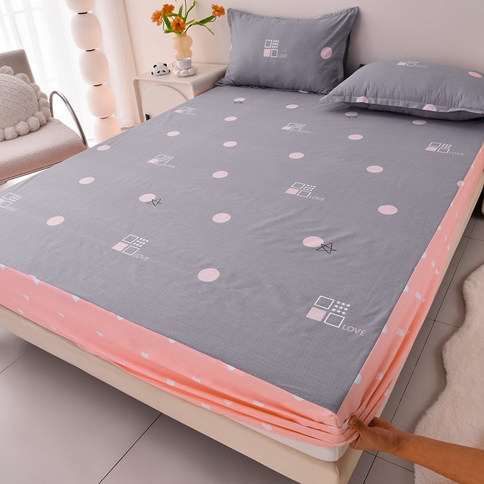 91家纺网 家纺一手货源 找家纺 床笠人家 2025新款全棉印花防水床笠防水隔尿透气-印花防水床笠 千星之城