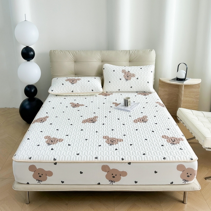 91家纺网 家纺一手货源 找家纺 LIFE.丽芙 2024年新品0.4乳胶凉席加厚床笠款三件套图片二 呆呆狗