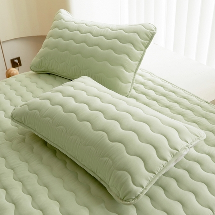 LIFE.丽芙 2024新款原棉夹棉枕套-四季款 松石绿