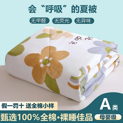 91家纺网 家纺一手货源 找家纺 （总）金柚子2024新款全棉印花夏凉被