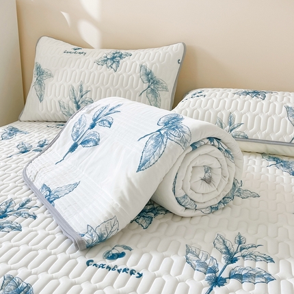 91家纺网 家纺一手货源 找家纺 （总）LIFE.丽芙 2024年0.4乳胶凉席加厚条席款三件套＋凉感丝夏被可组合四件套图片二