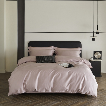 梦享生活家居 2024新款100支贡缎提花四件套 格琳-粉
