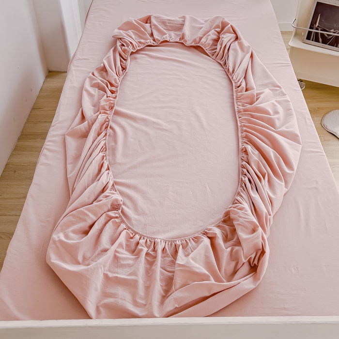 91家纺网 家纺一手货源 找家纺 久典家居 2024新款A类全棉学生款三件套 都市风尚粉