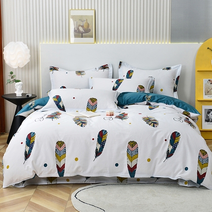 91家纺网 家纺一手货源 找家纺 （总）登登 2024新款直播爆款清新风纯棉全棉三四件套