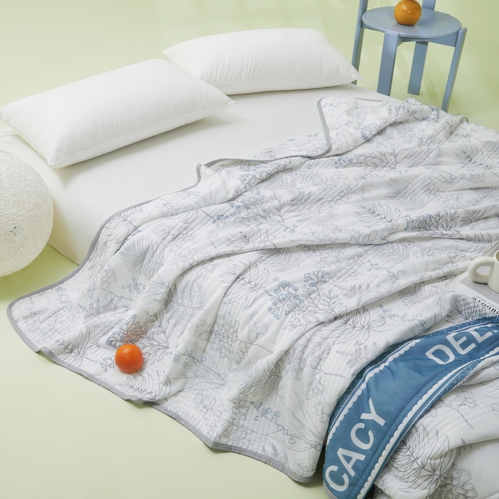 91家纺网 家纺一手货源 找家纺 LIFE.丽芙 2024年新品韩式风凉感丝夏被-跑量 格罗