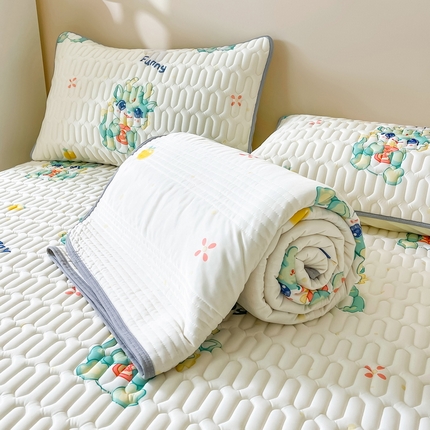 91家纺网 家纺一手货源 找家纺 （总）LIFE.丽芙 2024年0.4乳胶凉席加厚条席款三件套＋凉感丝夏被可组合四件套图片二