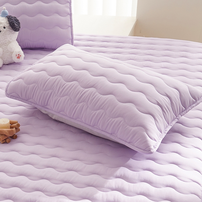 91家纺网 家纺一手货源 找家纺 LIFE.丽芙 2024新款原棉夹棉枕套-四季款 优雅紫