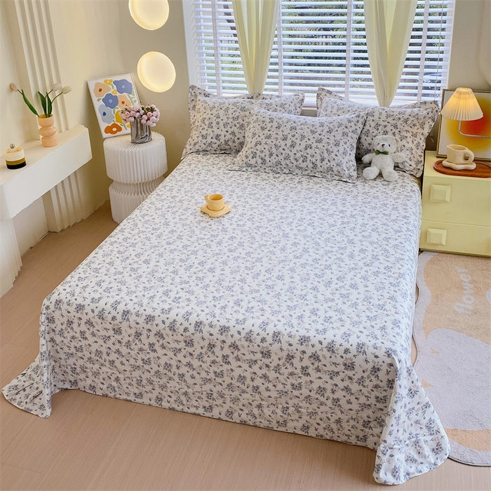 91家纺网 家纺一手货源 找家纺 宝齐莱家纺 2024新款13372全棉印花四件套单品系列-床单 春风里