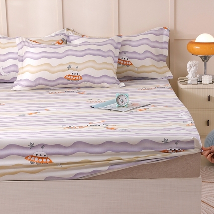 91家纺网 家纺一手货源 找家纺 （总）莉雅居 2025新款洛卡棉印花床笠