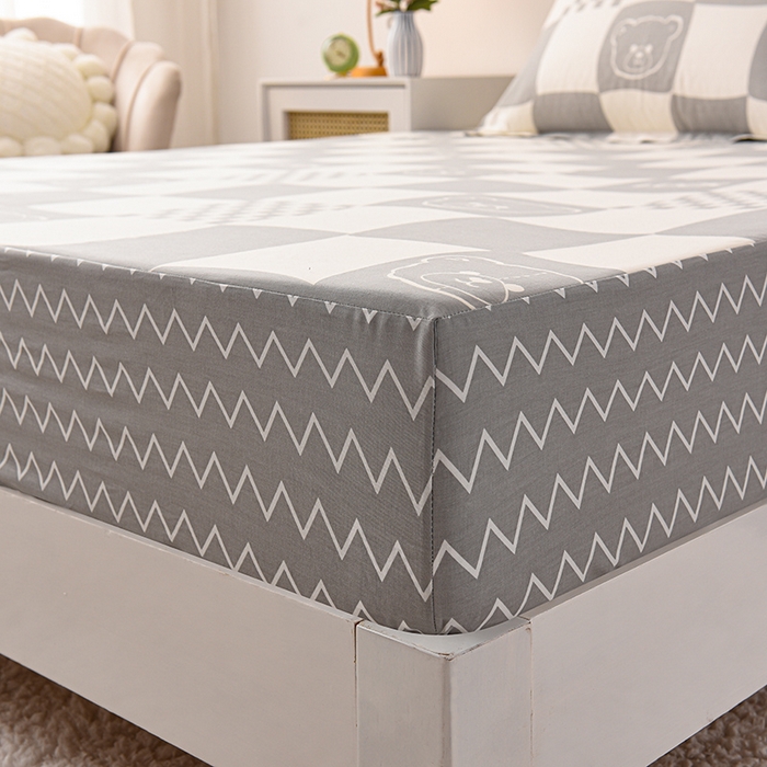 91家纺网 家纺一手货源 找家纺 床笠人家 2025新款全棉印花防水床笠防水隔尿透气-印花防水床笠 班尼熊