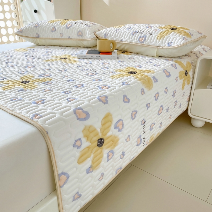 91家纺网 家纺一手货源 找家纺 LIFE.丽芙 2024年0.4乳胶凉席加厚条席款三件套＋凉感丝夏被可组合四件套图片二 寐色