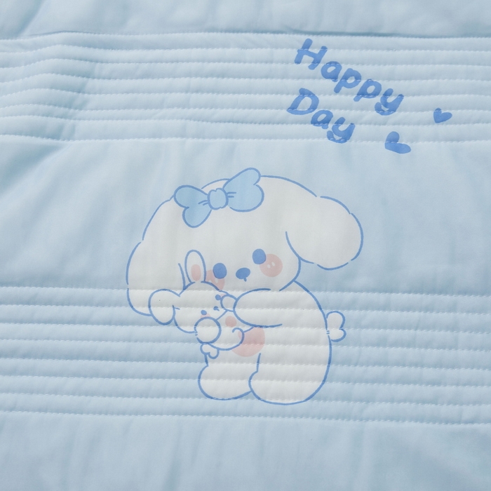 91家纺网 家纺一手货源 找家纺 LIFE.丽芙 2024年新品韩式风凉感丝夏被-跑量 快乐狗