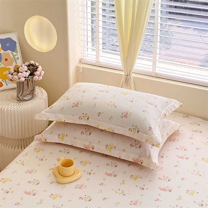 91家纺网 家纺一手货源 找家纺 宝齐莱家纺 2024新款13372全棉印花系列单品枕套 集美