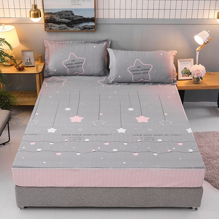 床笠人家 2025新款全棉印花防水床笠防水隔尿透气-印花防水床笠 浪漫星空