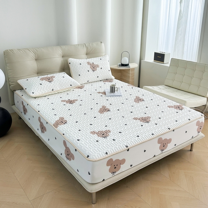 91家纺网 家纺一手货源 找家纺 LIFE.丽芙 2024年新品0.4乳胶凉席加厚床笠款三件套图片二 呆呆狗