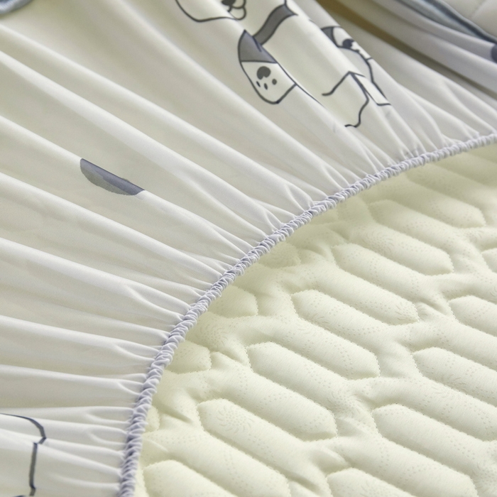 91家纺网 家纺一手货源 找家纺 LIFE.丽芙 2024年新品0.4乳胶凉席加厚床笠款三件套+凉感丝夏被可组合四件套-图片一 爱心狗