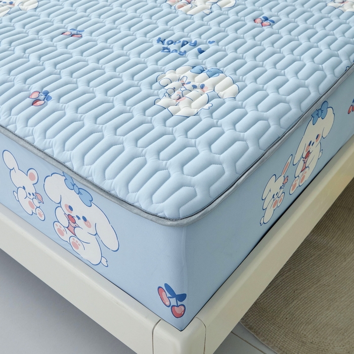 91家纺网 家纺一手货源 找家纺 LIFE.丽芙 2024年新品0.4乳胶凉席加厚床笠款三件套图片一 快乐狗