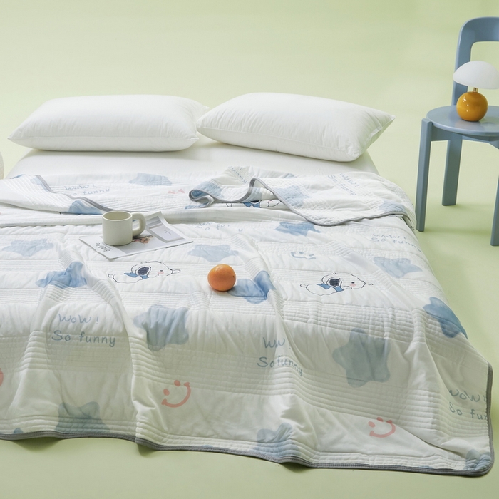 91家纺网 家纺一手货源 找家纺 LIFE.丽芙 2024年新品韩式风凉感丝夏被-跑量 帕恰狗