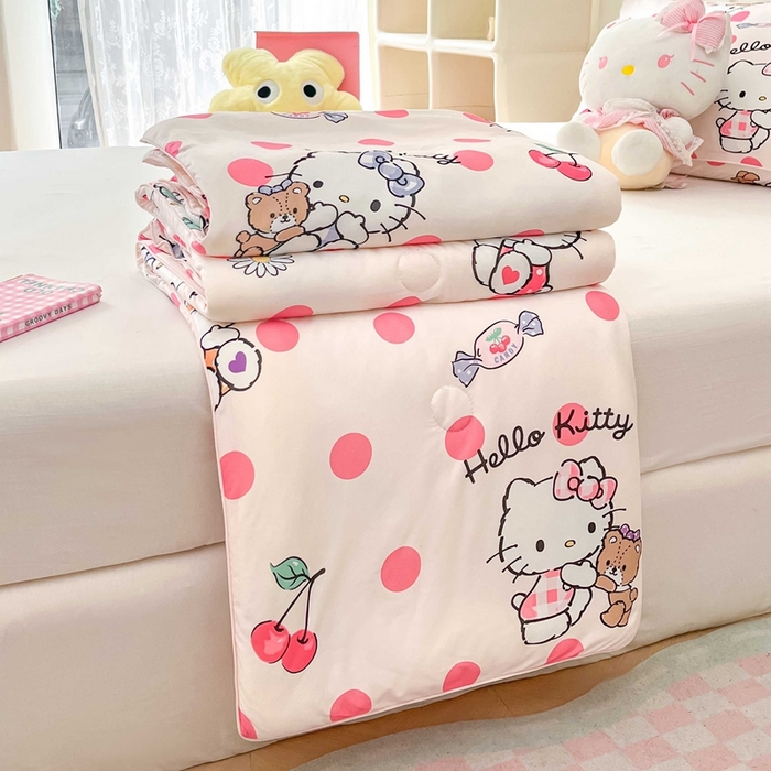 91家纺网 家纺一手货源 找家纺 （总）大彩家居 2024新款A类针织棉三丽鸥大豆夏被