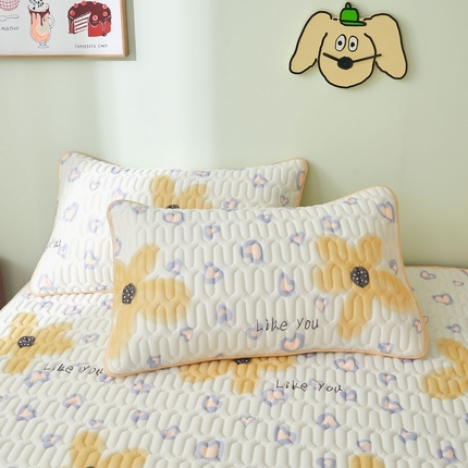 LIFE.丽芙 2024新款凉感丝乳胶枕套印花款图片一 寐色