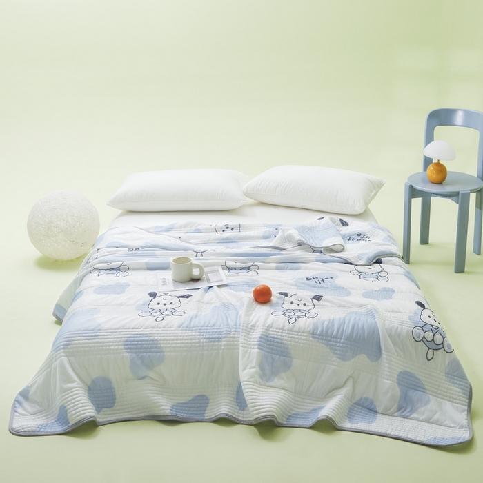 91家纺网 家纺一手货源 找家纺 LIFE.丽芙 2024年新品韩式风凉感丝夏被-跑量 皮皮狗