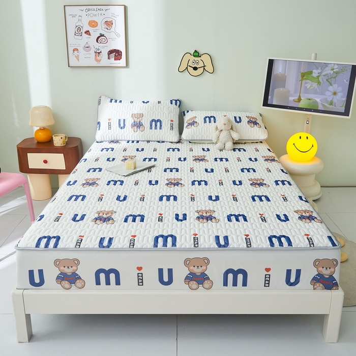 91家纺网 家纺一手货源 找家纺 LIFE.丽芙 2024年新品0.4乳胶凉席加厚床笠款三件套图片一 妙妙熊