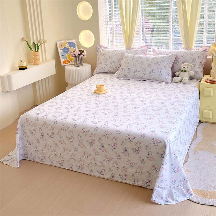 91家纺网 家纺一手货源 找家纺 宝齐莱家纺 2024新款13372全棉印花四件套单品系列-床单 绮丽