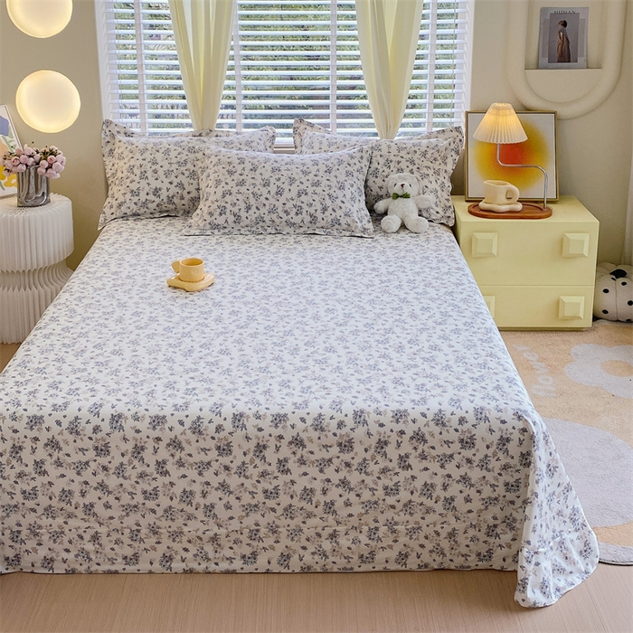 91家纺网 家纺一手货源 找家纺 宝齐莱家纺 2024新款13372全棉印花四件套单品系列-床单 春风里