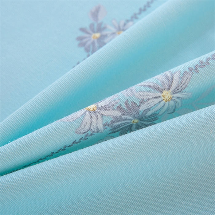 91家纺网 家纺一手货源 找家纺 金泰莱 2025新款原棉全棉老粗布凉席三件套全棉床单纯棉床单软凉席 悠然绽放-蓝