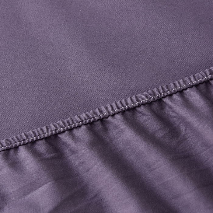 91家纺网 家纺一手货源 找家纺 床笠人家 2025新款全棉纯色防水床笠防水隔尿透气-纯色防水床笠 紫色