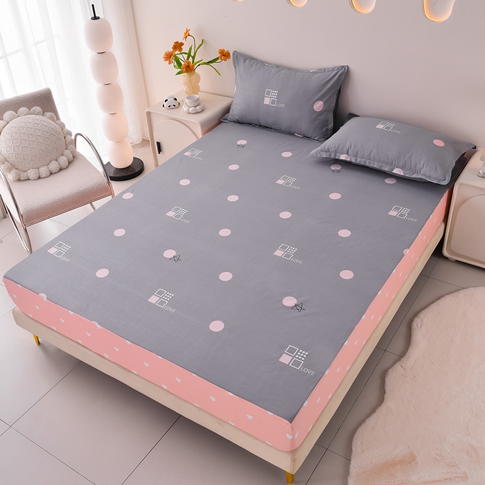 91家纺网 家纺一手货源 找家纺 床笠人家 2025新款全棉印花防水床笠防水隔尿透气-印花防水床笠 千星之城