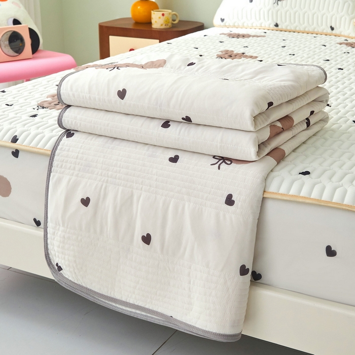 91家纺网 家纺一手货源 找家纺 LIFE.丽芙 2024年新品0.4乳胶凉席加厚床笠款三件套+凉感丝夏被可组合四件套-图片一 呆呆狗