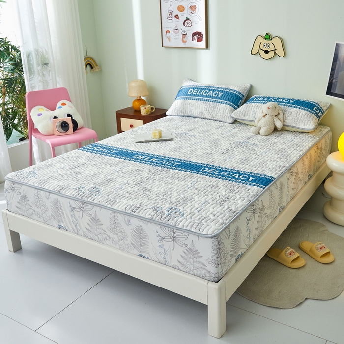 91家纺网 家纺一手货源 找家纺 LIFE.丽芙 2024年新品0.4乳胶凉席加厚床笠款三件套图片一 格罗