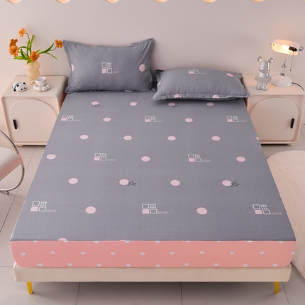 床笠人家 2025新款全棉印花防水床笠防水隔尿透气-印花防水床笠 千星之城