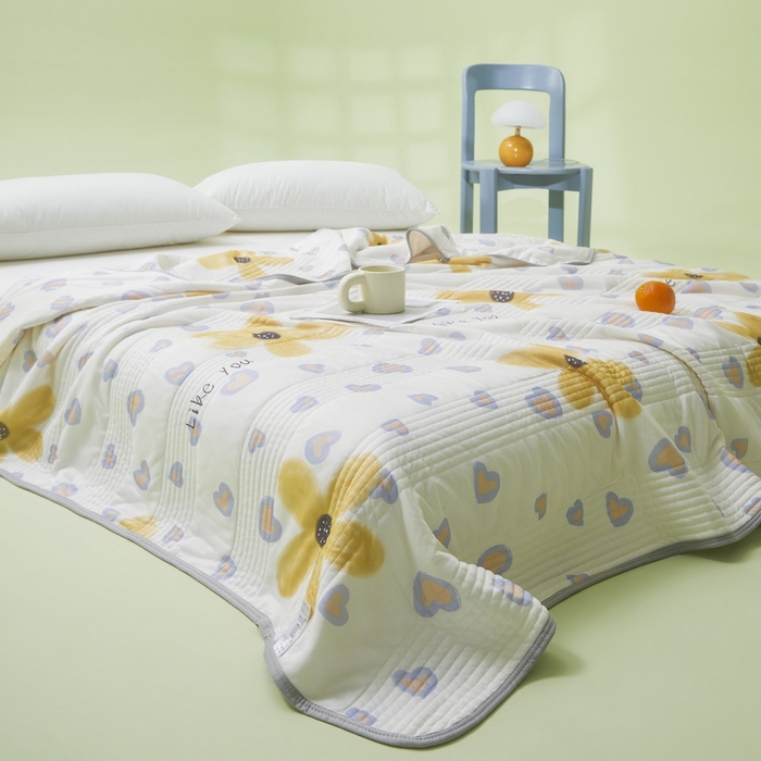 91家纺网 家纺一手货源 找家纺 LIFE.丽芙 2024年新品韩式风凉感丝夏被-跑量 寐色