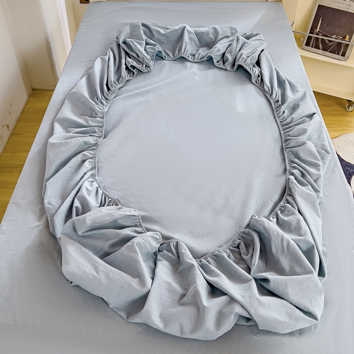 91家纺网 家纺一手货源 找家纺 久典家居 2024新款A类全棉学生款三件套 暖阳蓝