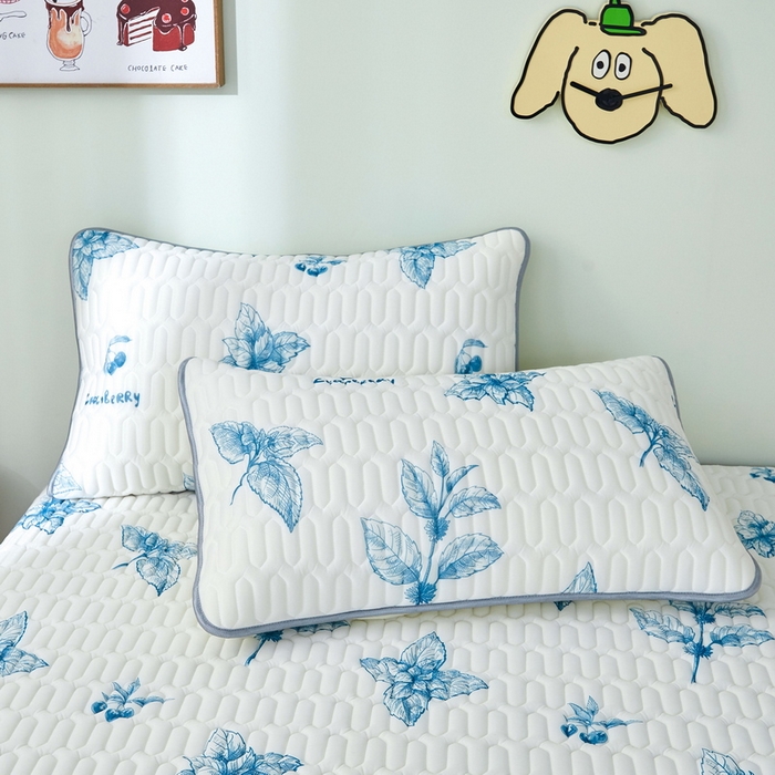 91家纺网 家纺一手货源 找家纺 LIFE.丽芙 2024年新品0.4乳胶凉席加厚床笠款三件套+凉感丝夏被可组合四件套-图片一 花涧