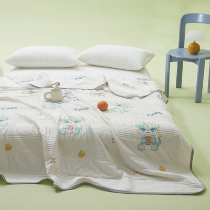 LIFE.丽芙 2024年新品韩式风凉感丝夏被-跑量 萌龙